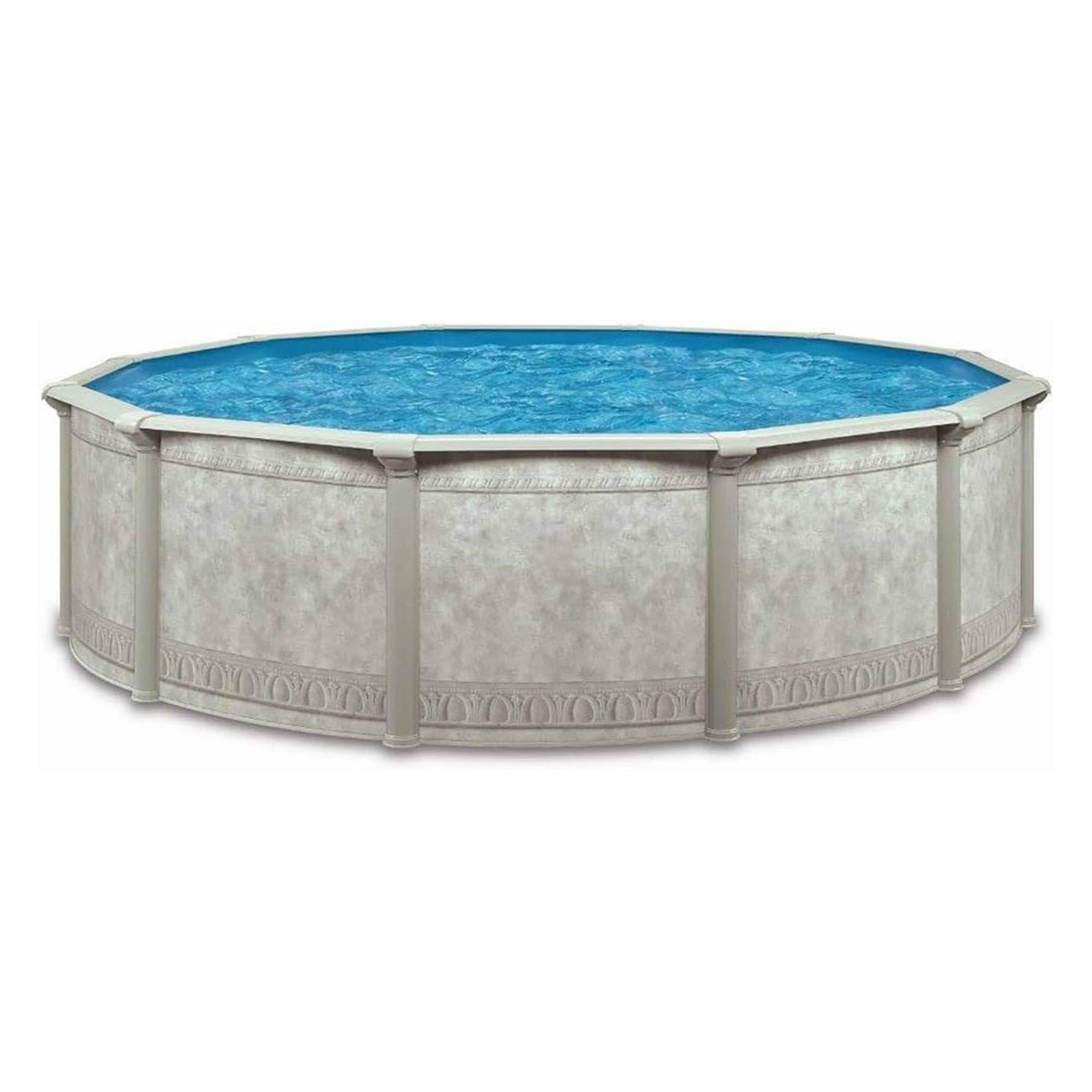 15' Aquarian Steel-Frame Above Ground Pool Kit with Pump & Leaf Skimmer - Venetian Style | Perfect for Backyard Swimming, Family Fun & Summer Relaxation