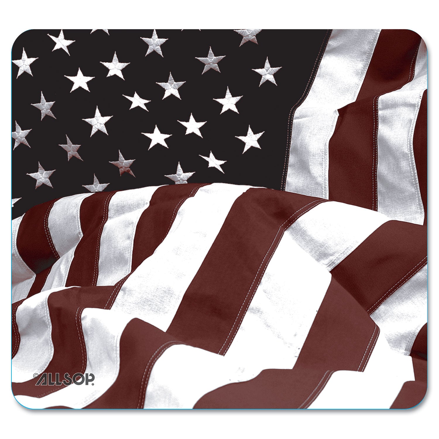 Allsop Naturesmart Mouse Pad - 8.5 x 8 Inches, American Flag Design, Ergonomic Wrist Support for Office & Gaming | Perfect for Home, Work & Computer Desks