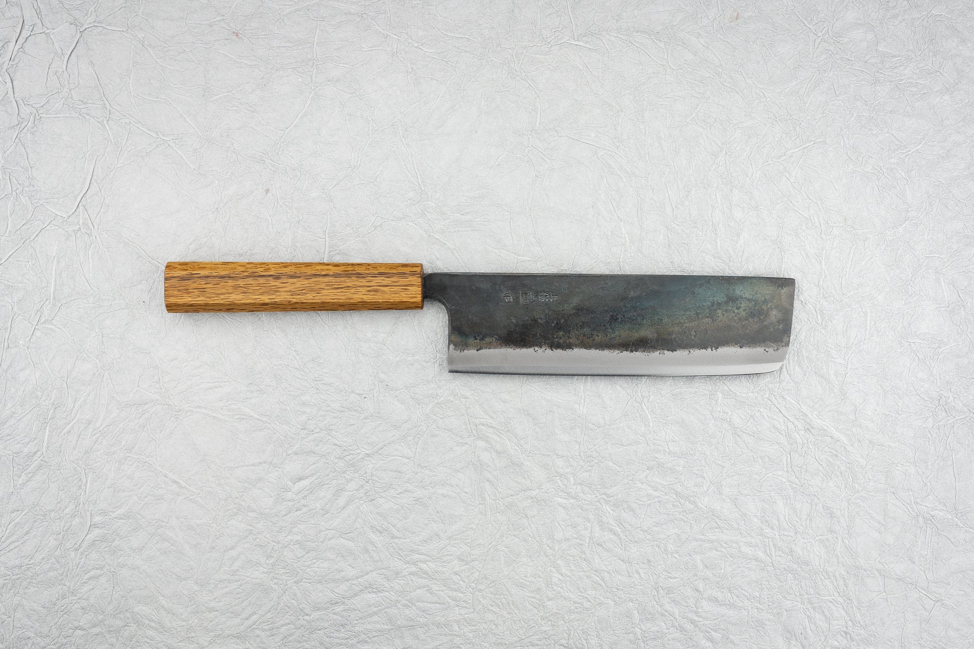 Premium Tosa Tsukasa Shiroichi Kurouchi Nakiri Knife 165mm - Japanese High Carbon Steel Chef Knife for Slicing, Dicing & Vegetable Prep - Perfect for Home Cooks & Professional Kitchens