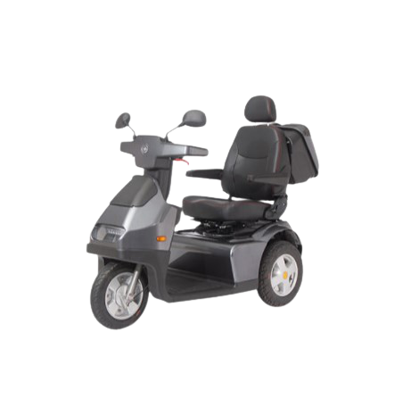 Afikim Afiscooter S3 3-Wheel Electric Mobility Scooter for Adults - Lightweight & Portable Grey - Ideal for Shopping, Travel & Outdoor Activities