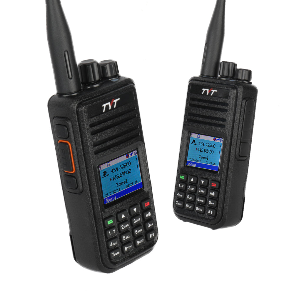 TYT MD-UV380G Dual Band DMR Two-Way Radio with GPS, 2000mAh Battery - Perfect for Outdoor Adventures, Emergency Communication, and Business Use
