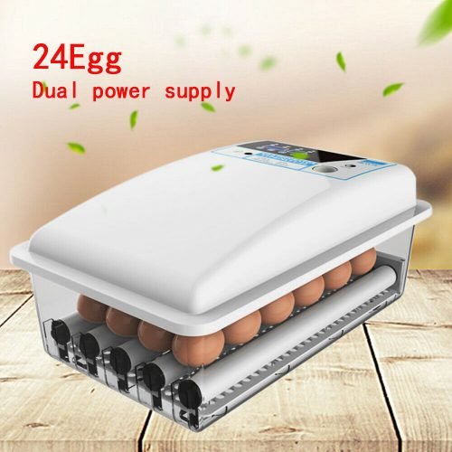 12V & 110V Automatic Egg Incubator - Digital Poultry Hatcher with Dual Power for Chicken, Duck & Bird Eggs | Perfect for Home Farming & Hobbyists | SKU: 627108