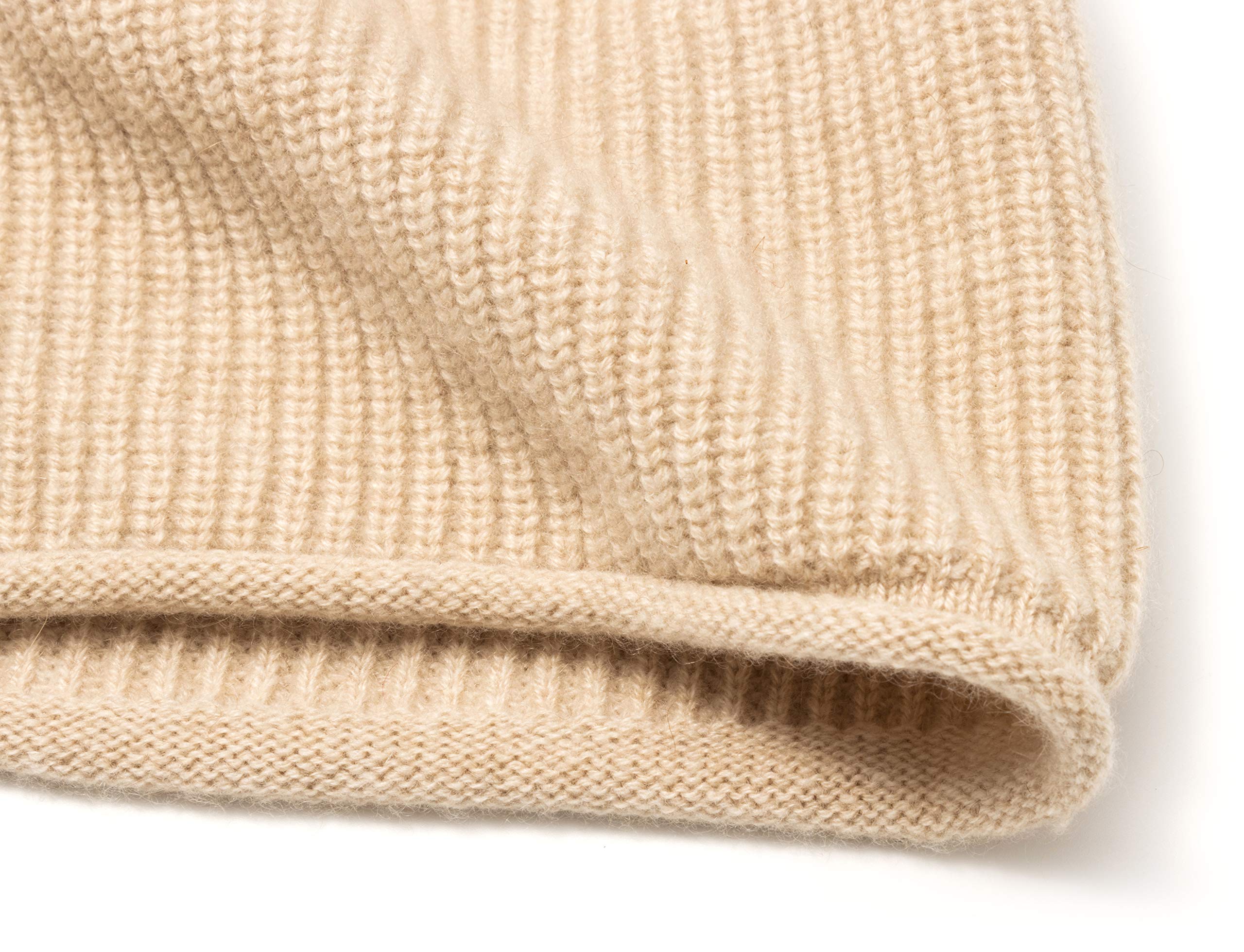 100% Pure Cashmere Slouchy Beanie for Women - Soft Winter Knit Hat for Cold Weather - Perfect for Outdoor Activities, Travel & Fashion