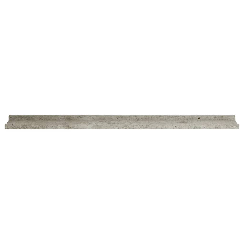 2 Pack Floating Wall Shelves - Modern Minimalist Concrete Gray Shelving (39.4