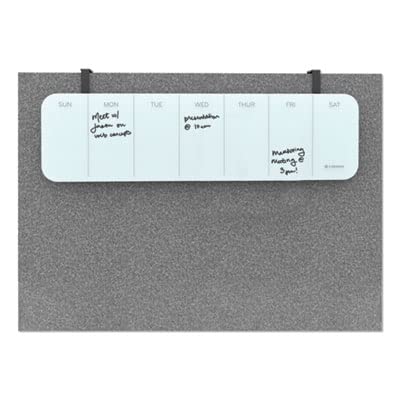 U Brands Cubicle Glass Dry Erase Board - Undated Weekly Planner, 20