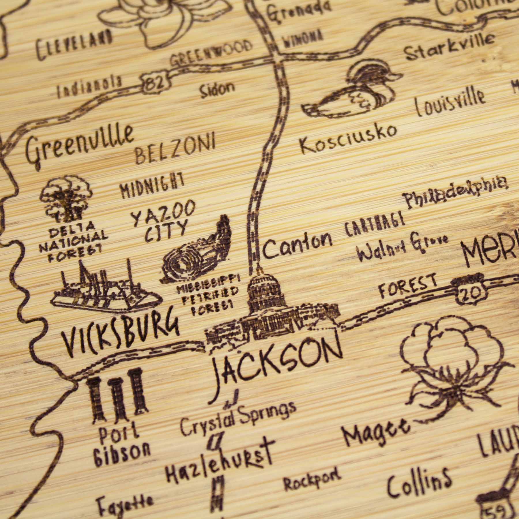 Premium Mississippi Wood Cutting Board - 11