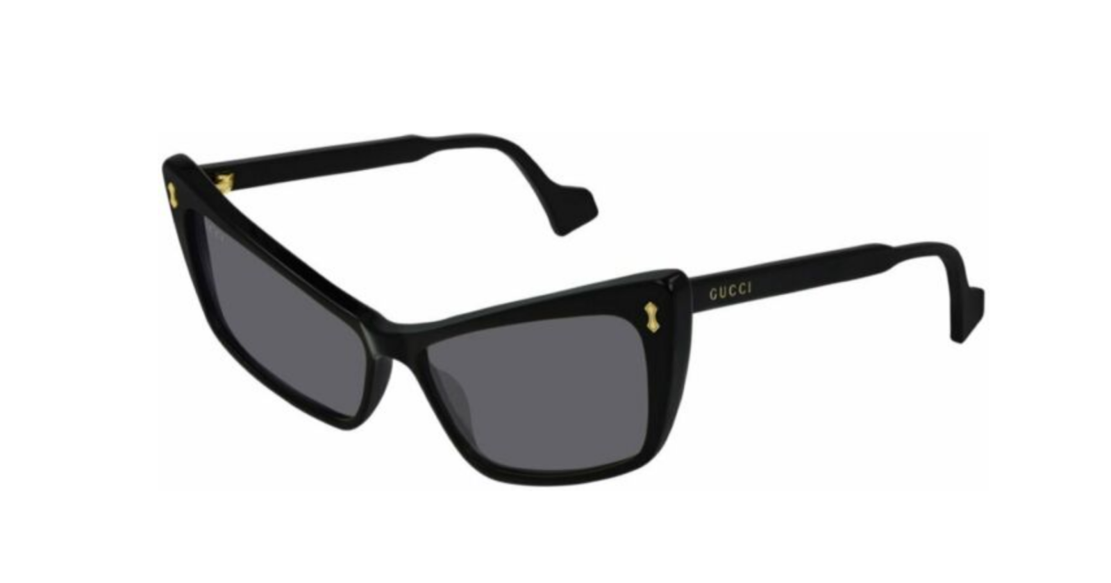 Gucci GG 0626S 001 Cat Eye Sunglasses for Women - Black/Grey Polarized Lenses - Fashionable UV Protection Shades for Driving, Beach & Outdoor Activities