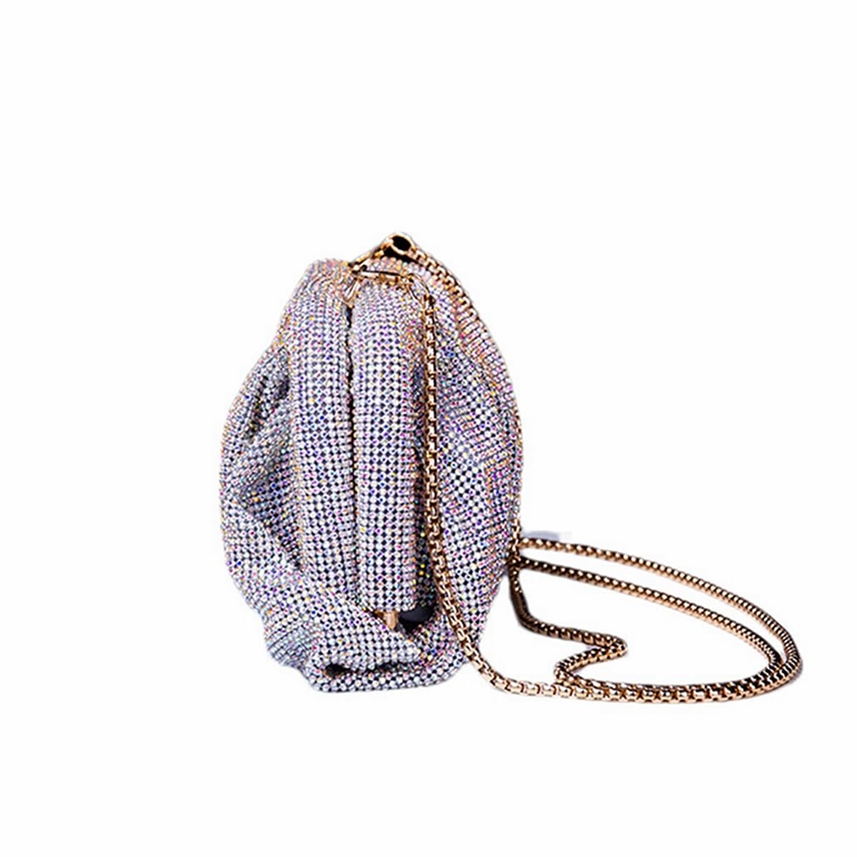 Sparkling Rhinestone Clutch Purse for Women - Elegant Diamond Evening Bag with Chain, Ladies Dumpling Bag for Wedding, Party & Special Occasions | Perfect for Prom, Cocktail Events & Formal Gatherings