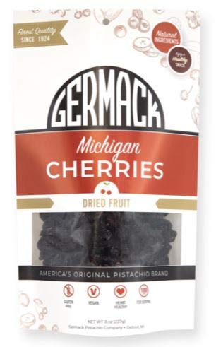 Germack Michigan Gourmet Dried Cherries - 8oz Resealable Bag | No Sugar Added, Non-GMO, Gluten Free | Perfect for Baking, Snacking & Trail Mixes