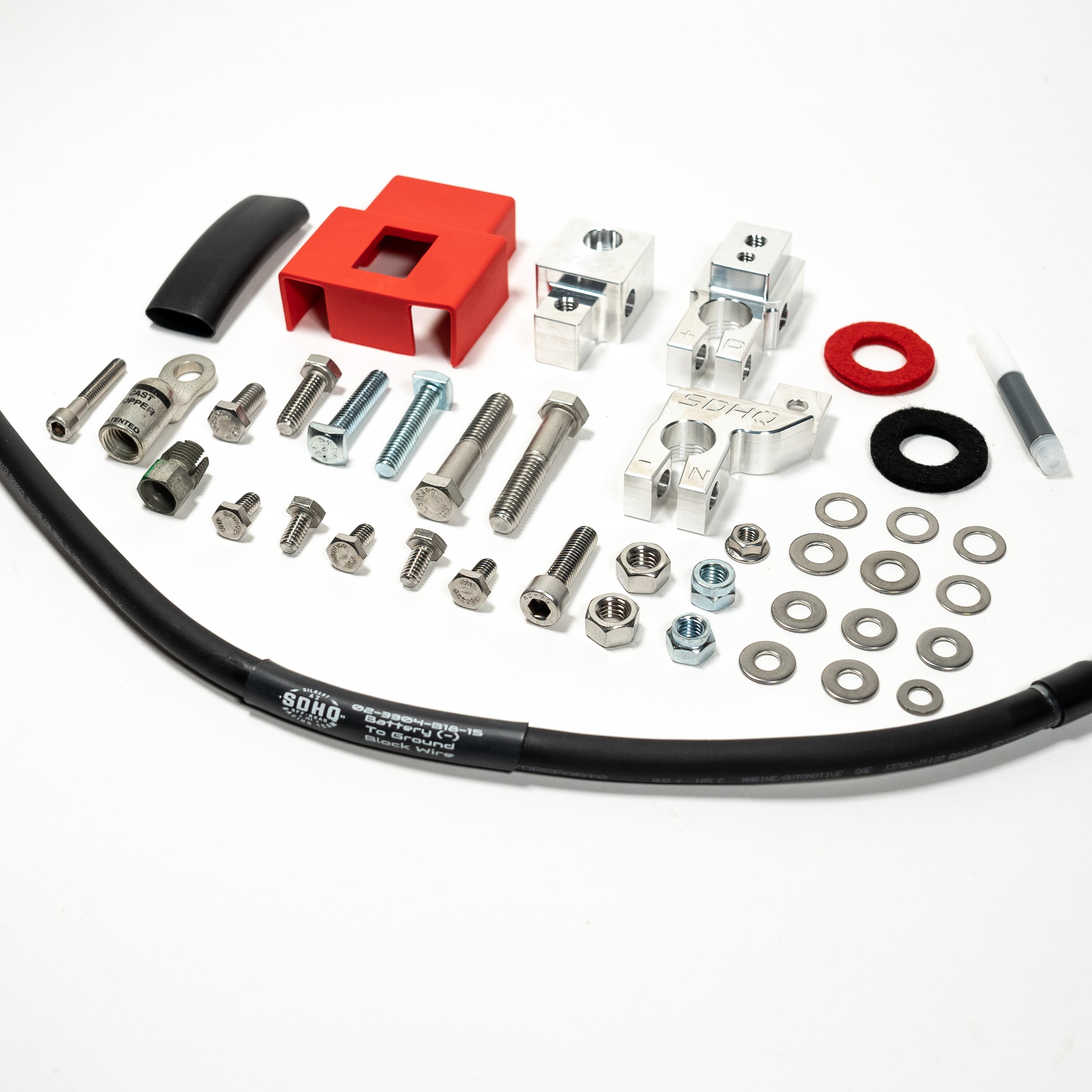 21-24 Ford F-150 SDHQ Built Billet Battery Terminal Kit - Heavy Duty Upgrade for Off-Road & Towing Performance