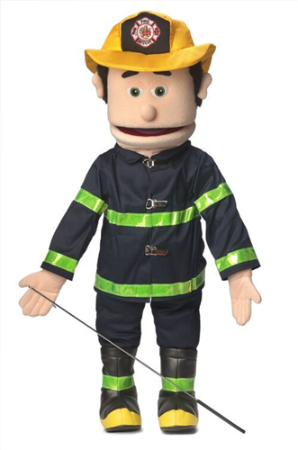 Jesse the Fireman Large Hand Puppet - Interactive Educational Toy for Kids, Storytelling & Role Play - Perfect for Preschool Learning, Fire Safety Education & Imaginative Play