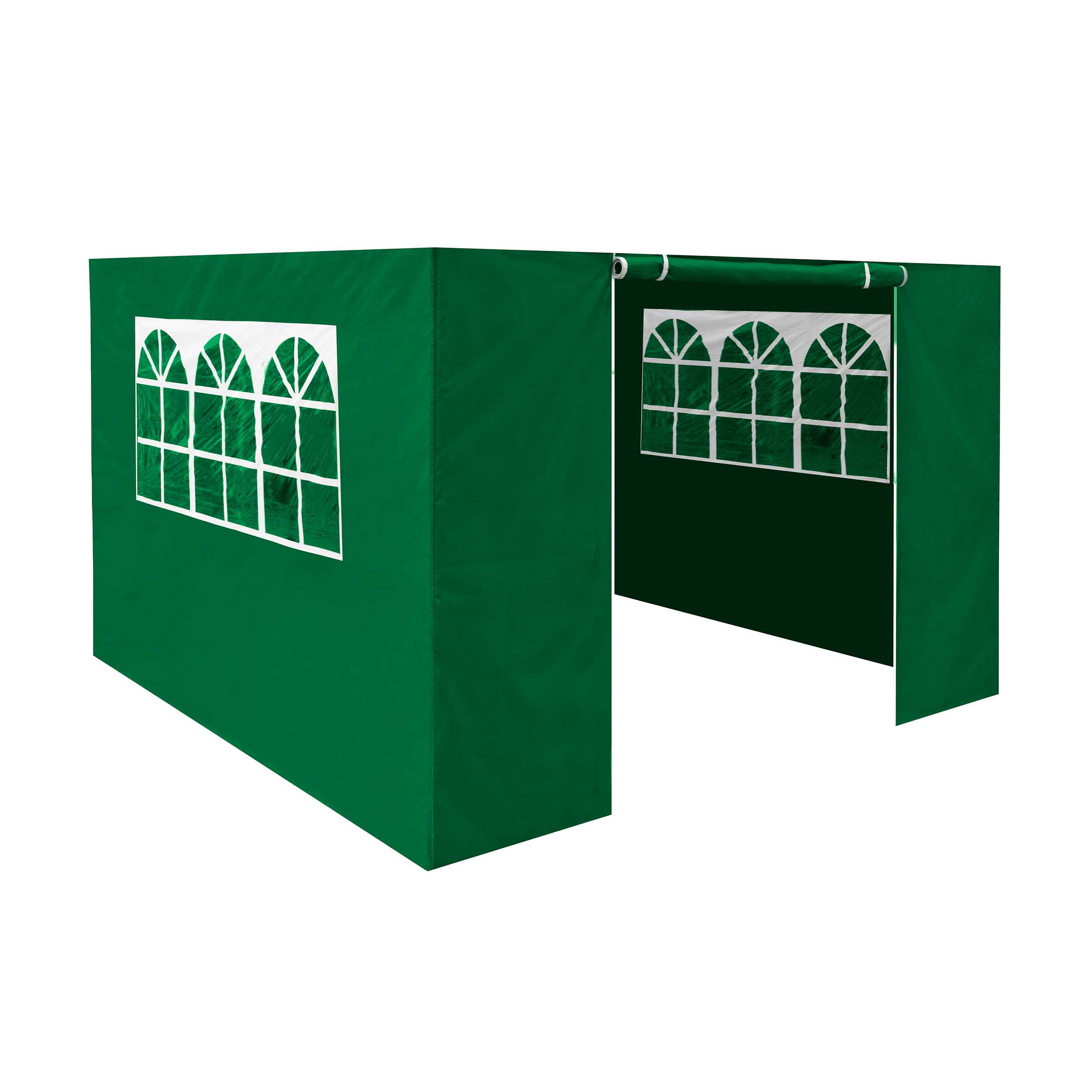 Premium Gazebo Side Walls, Doors & Windows - Fits 3x3m Gazebos | Dark Green Waterproof Canopy Accessories | Perfect for Outdoor Parties, Weddings & Backyard Events (Model DG148)