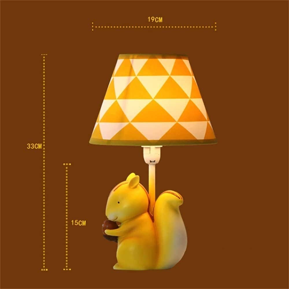 Cartoon LED Desk Lamp for Kids Room - Cute Eichhänchen Design Bedside Night Light for Boys & Girls - Perfect for Study, Reading and Bedroom Decor