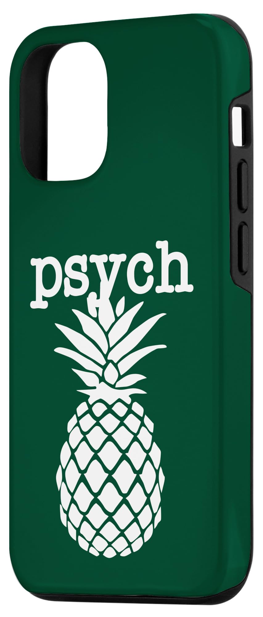 iPhone 12/12 Pro Case - Dark Green Pineapple Graphic Design | Funny Protective Cover for iPhone 12/12 Pro | Perfect for Summer, Beach & Tropical Vibes