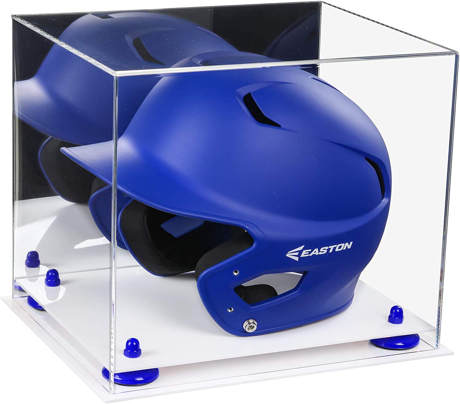 Clear Acrylic Baseball Batting Helmet Display Case - UV Protection Showcase for Collectible Helmets - Perfect for Sports Memorabilia, Man Cave Decor & Trophy Display