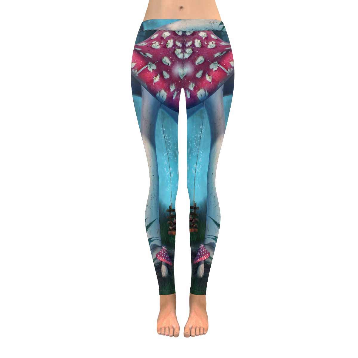 InterestPrint Women's Yoga Pants - High Waisted Winter Thermal Leggings with Snow Sky Print, Stretchy Gym Workout Pants for Running, Yoga & Outdoor Activities