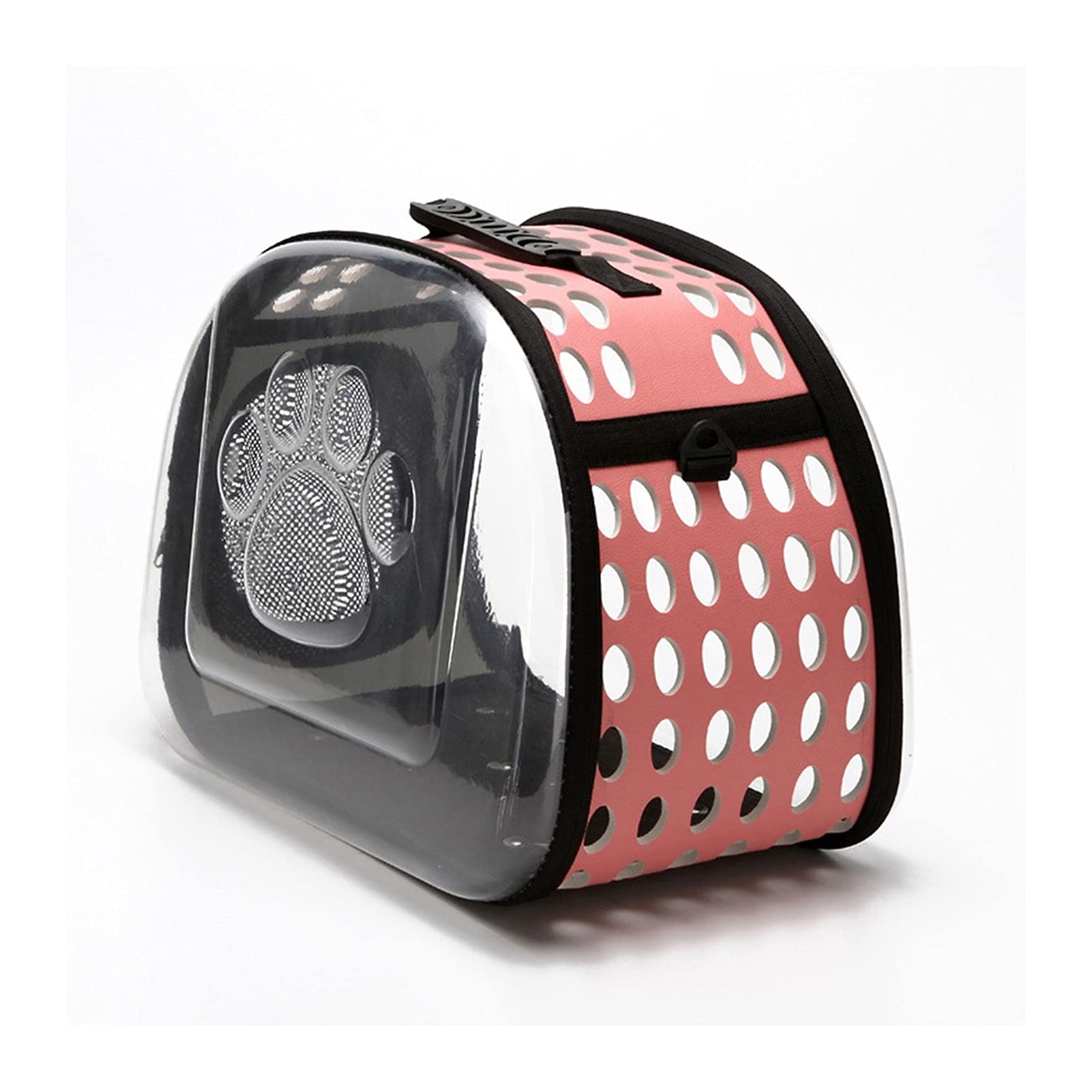 Hyonlla Large Pink Transparent Pet Backpack Carrier - Breathable Travel Bag for Small Dogs & Cats, Kitten Handbag Cage - Perfect for Airplane, Car Rides & Outdoor Adventures
