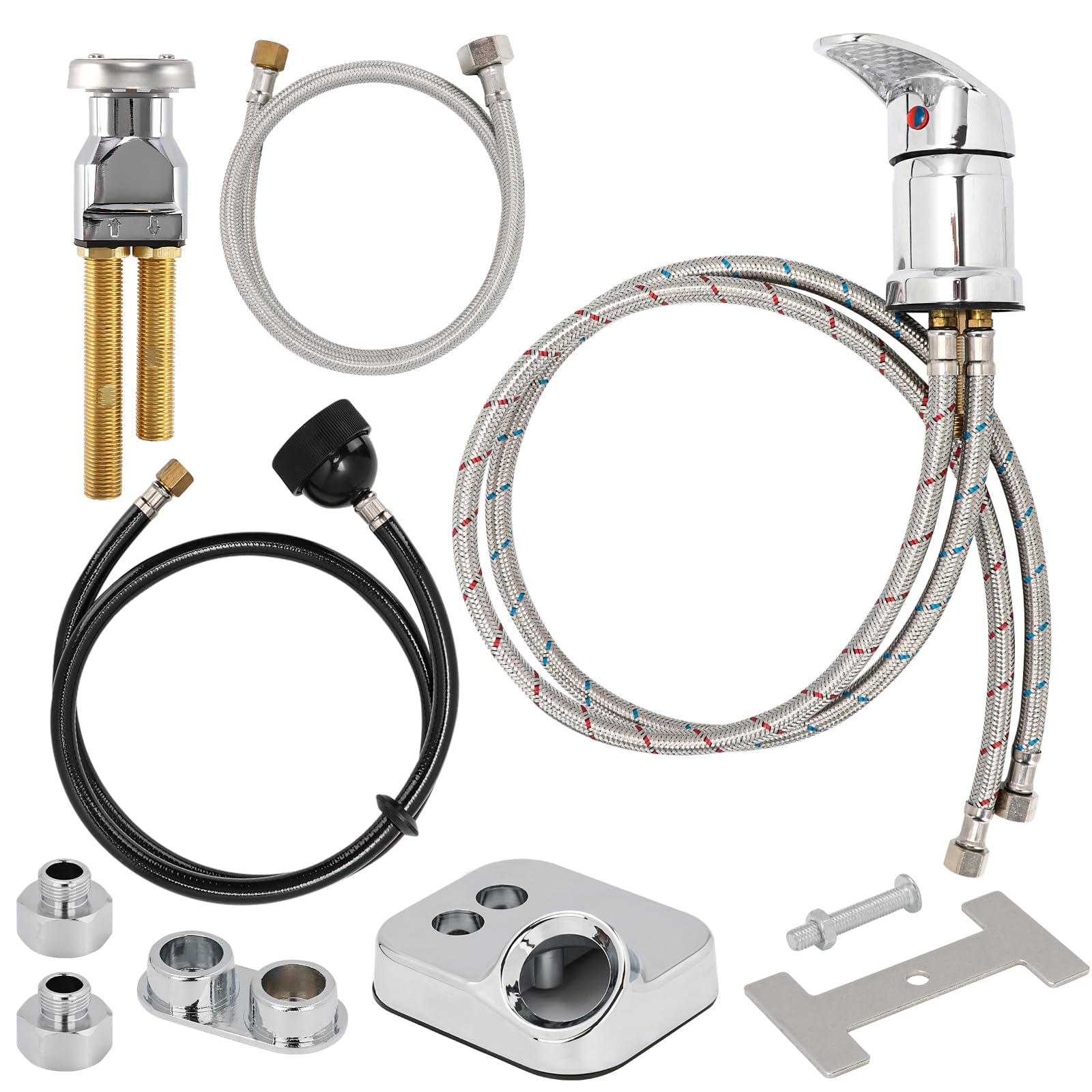 LukLoy Salon Shampoo Bowl Faucet Vacuum Breaker Kit with Hose & Sprayer - Professional Hair Washing System Replacement Parts for Beauty Salon & Barber Shop