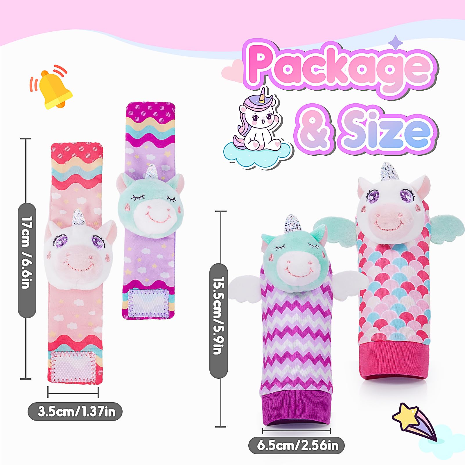 Baby Rattle Socks 0-12 Months - Sensory Toys for Infant Development - Perfect Baby Shower Gift for Playtime & Learning