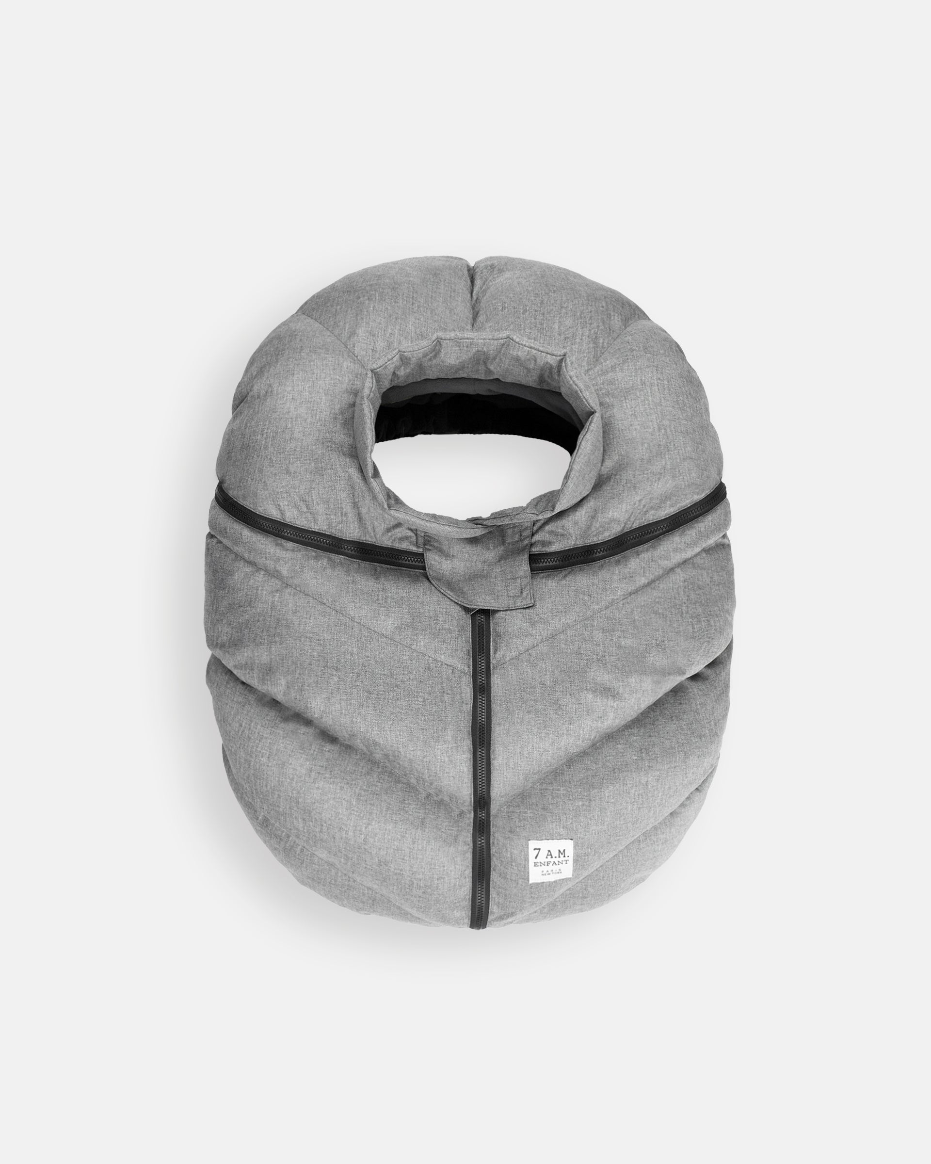 7AM Enfant Car Seat Cocoon - Premium Baby Car Seat Cover for Winter, Heather Gray - Soft & Warm Infant Car Seat Protector for Cold Weather - Perfect for Strollers, Shopping, and Outdoor Adventures
