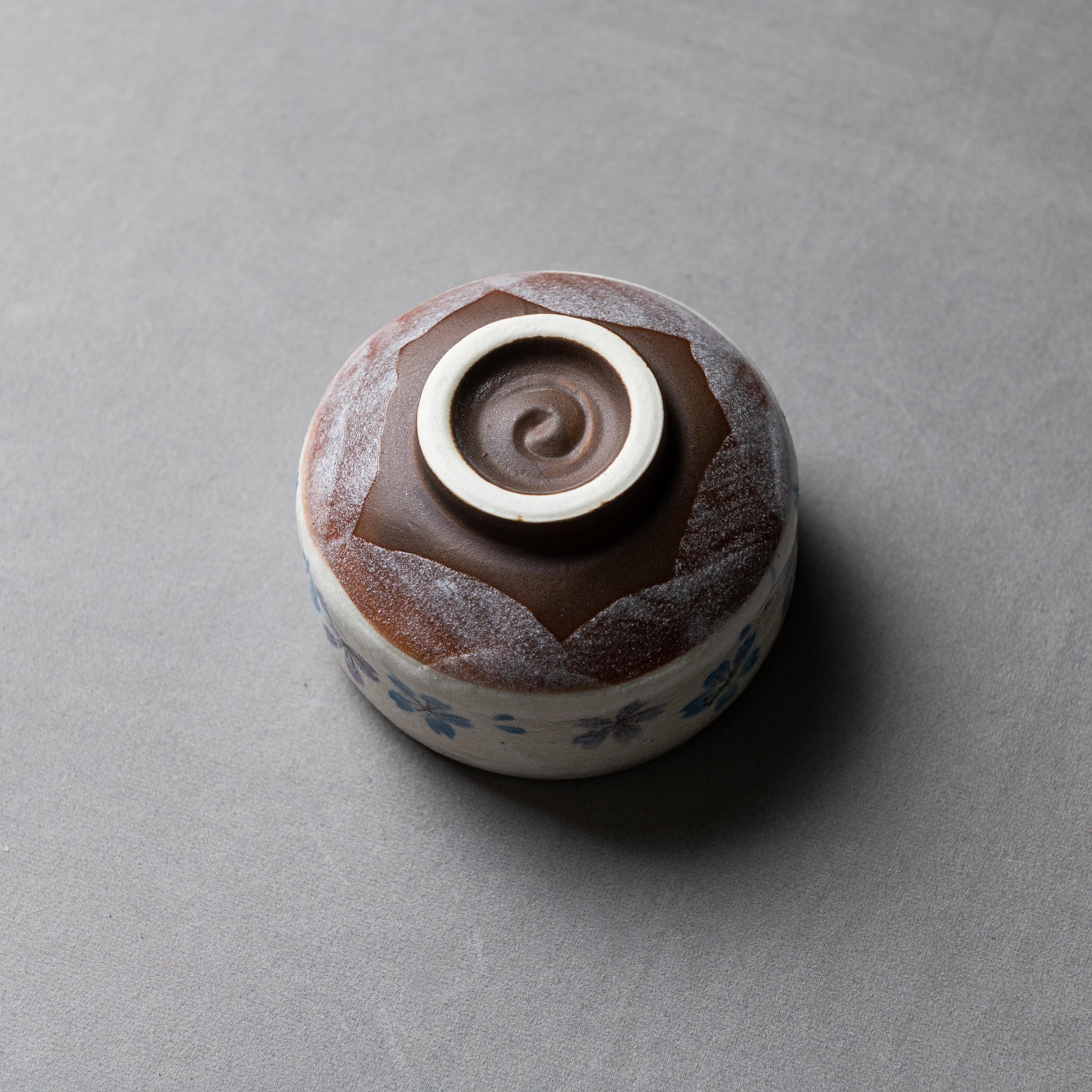 Premium Mini Matcha Bowl - Sakura Blue Ceramic Tea Cup for Japanese Tea Ceremony | Handmade Traditional Chawan for Matcha, Green Tea & Hot Beverages | Perfect for Home, Office & Zen Meditation