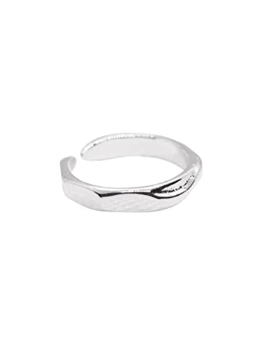 Vintage Retro Biker Cocktail Party Statement Ring - 925 Sterling Silver Adjustable Open Twist Cubic Zirconia Ring - Fashion Stackable Jewelry Gift for Women & Teen Girls - Perfect for Night Out, Date Night, Birthday Gifts & Everyday Wear