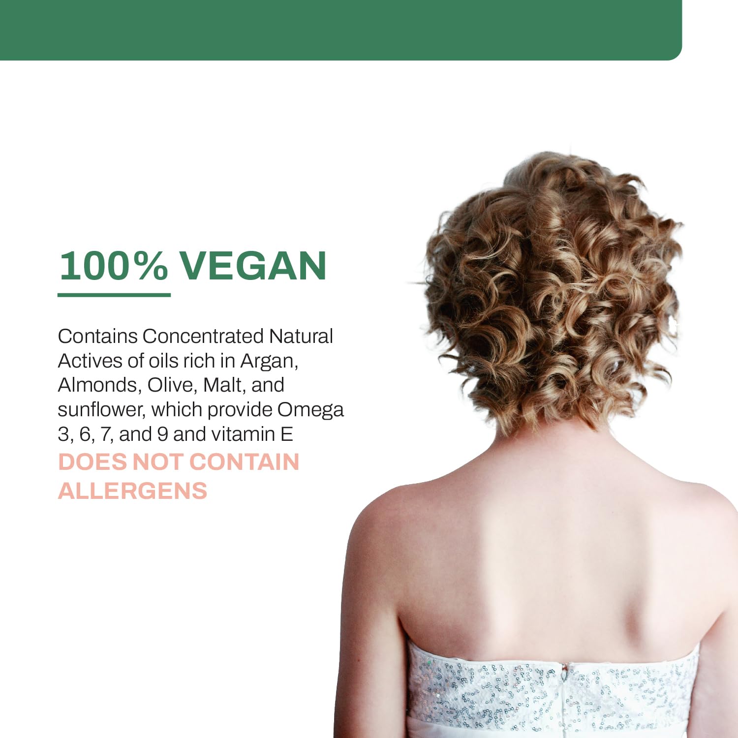 Biokleno Vegan Hair Conditioner with Green Tea Extract & Essential Oils - Omega 3,6,7,9 for Hair Repair & Nourishment - Paraben Free, Gluten Free - 14.2 fl oz - Perfect for Dry, Damaged Hair & Daily Hydration
