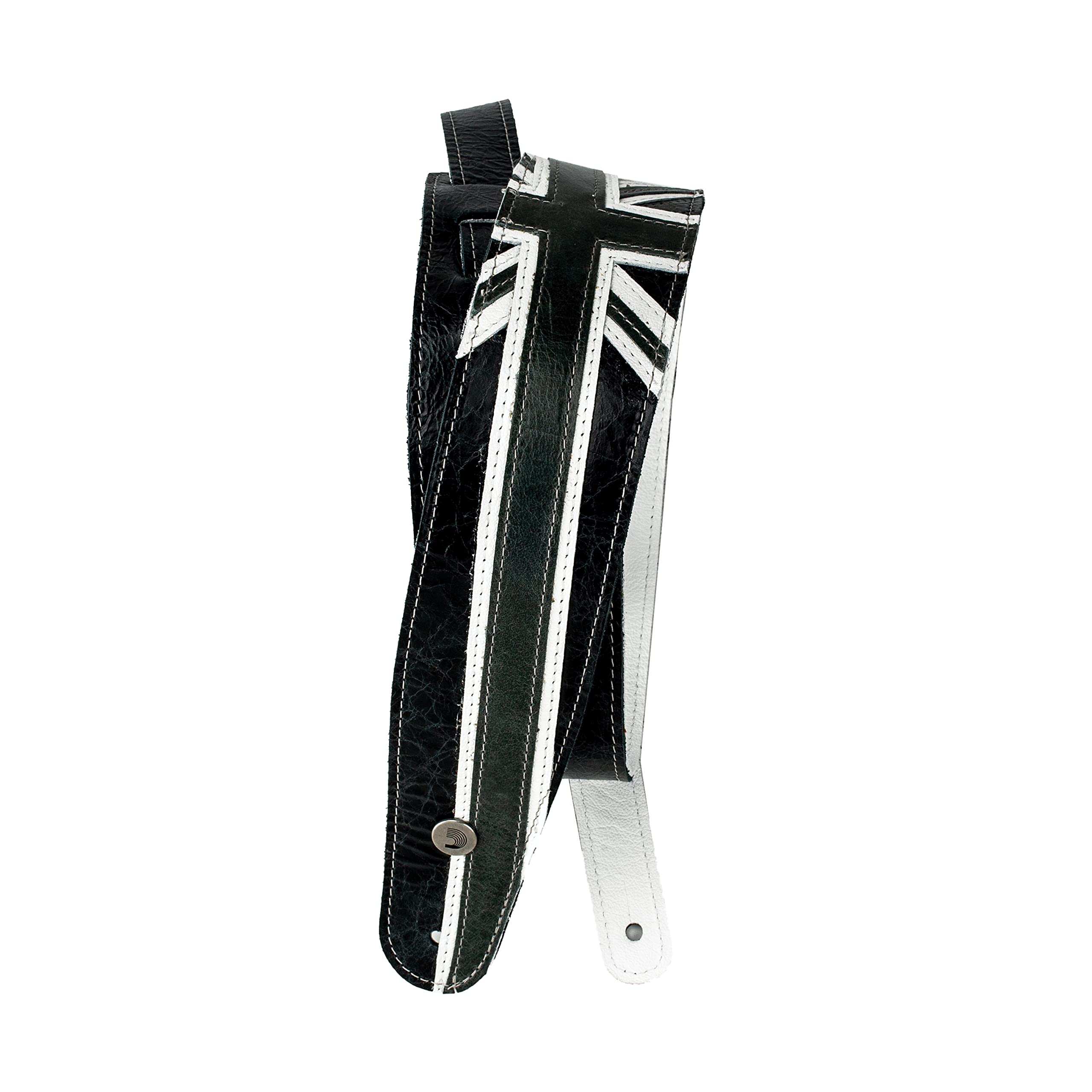 D'Addario Premium Leather Guitar Strap - Adjustable, Comfortable & Durable Guitar Accessory for Electric & Acoustic Guitars - Perfect for Live Performances, Studio Sessions & Practice