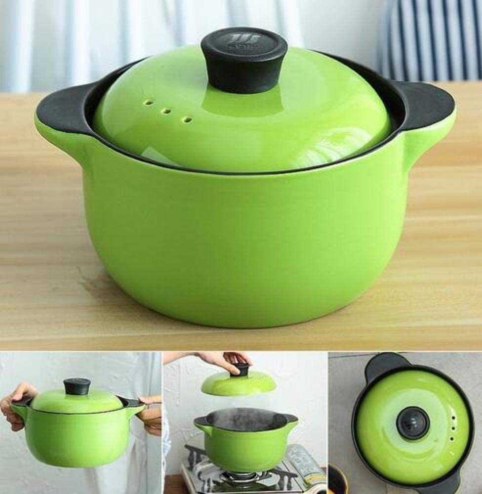 Premium Ceramic Casserole Non-Stick Pan - Korean Style Clay Pot for Gas Stove | High-Temperature Safe, Healthy Cooking | Perfect for Soups, Stews & Hot Pot Meals at Home