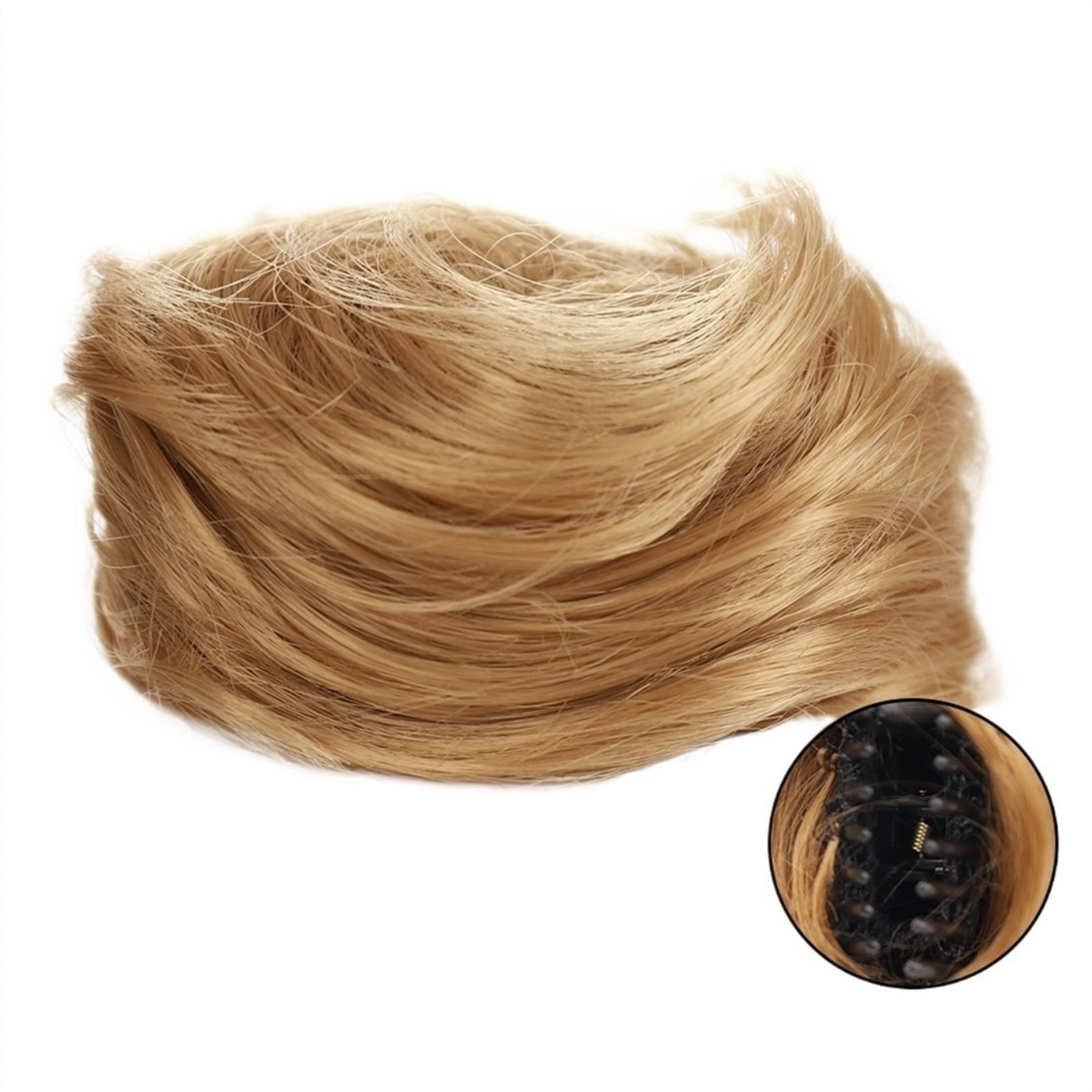 Stylish Synthetic Hair Bun Claw Clip - Cat Ears Hair Donut for Messy Bun & Mini Updo | Women & Girls Hair Accessories | Perfect for Parties, Weddings & Everyday Wear