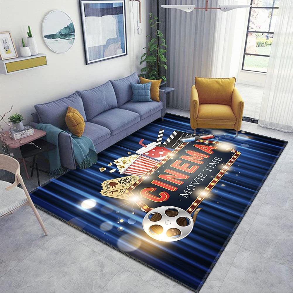 Non-Slip Thickened Runner Rug Pad for Home Theater, Cinema, Living Room - Indoor/Outdoor Entryway Carpet with Anti-Skid Backing | Perfect for Movie Nights, Drama Performances & Cozy Home Decor