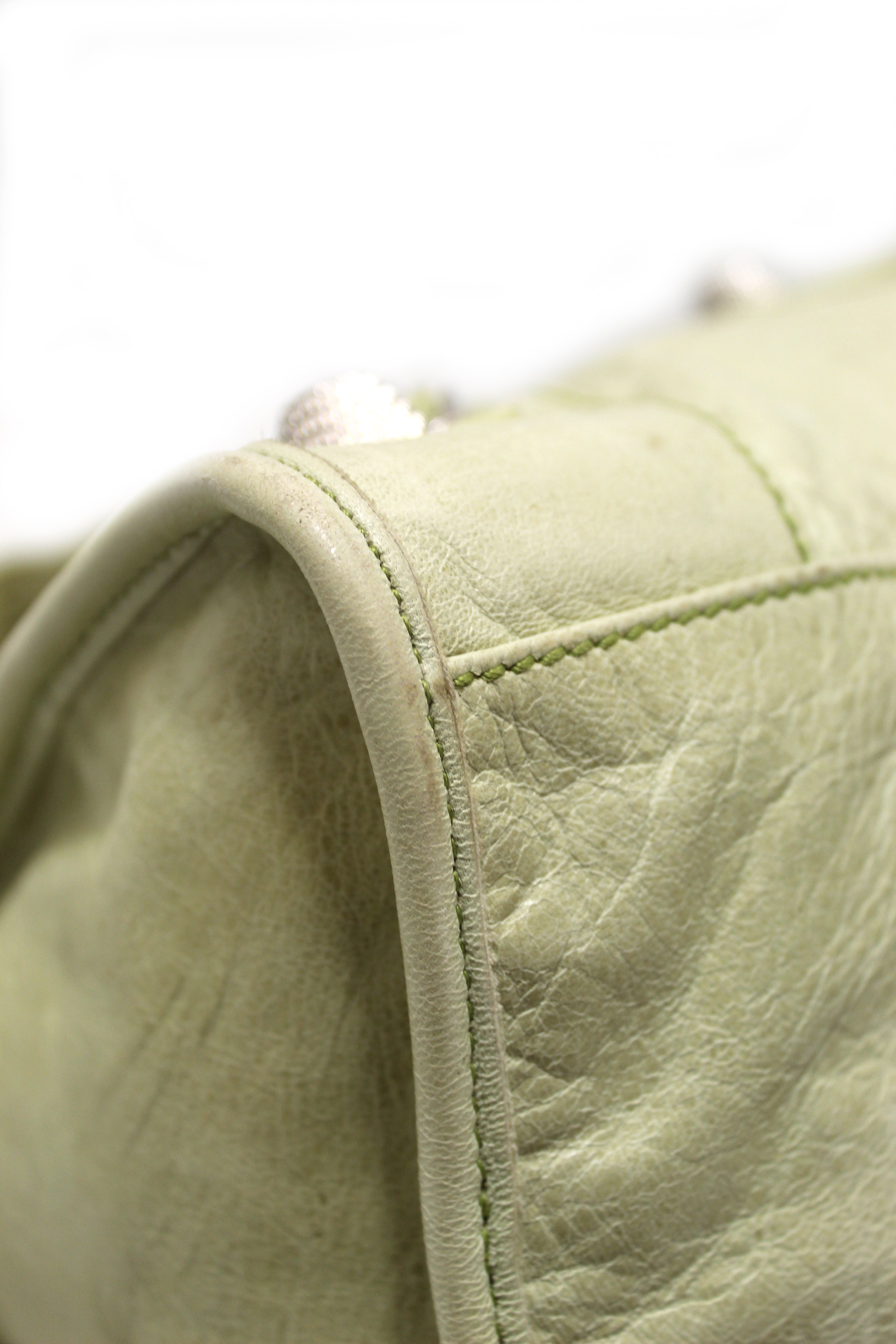 Authentic Balenciaga Lime Green Lambskin Leather Giant City Handbag & Shoulder Bag - Luxury Designer Purse for Women, Everyday Use & Special Occasions