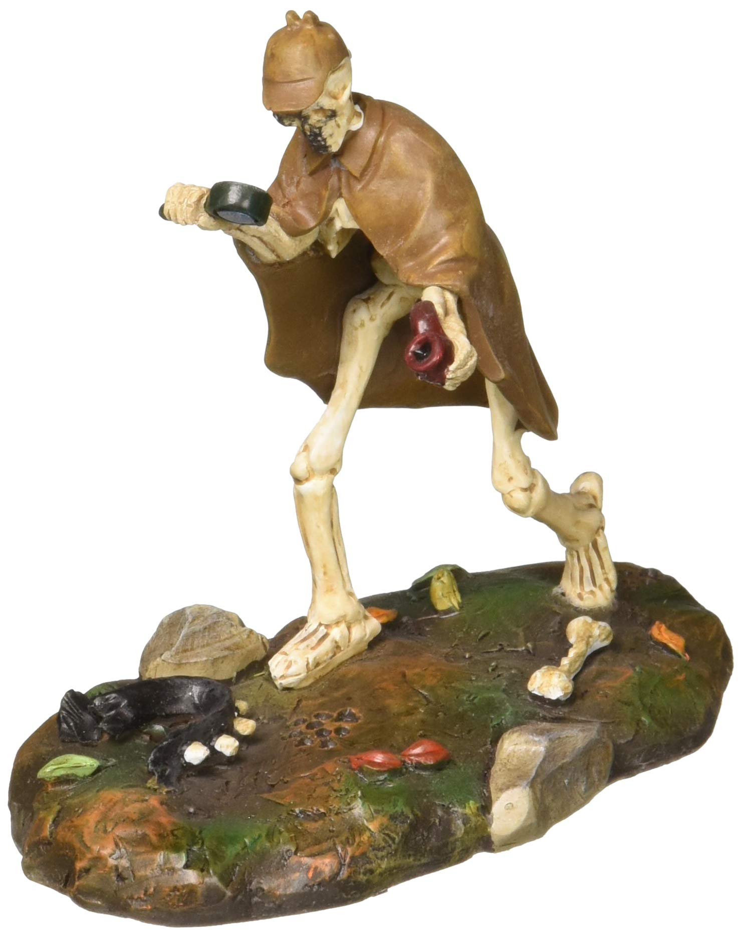Department 56 Halloween Village Accessory - Sherlock Bones Figurine Collectible, Multicolor | Perfect for Halloween Decor & Village Displays