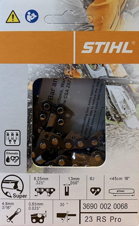 STIHL 23RSC62E 16-Inch Chainsaw Chain Replacement - Fits STIHL Models - High-Performance Cutting for Wood, Logs & Tree Branches - Perfect for Home DIY, Landscaping & Forestry Work