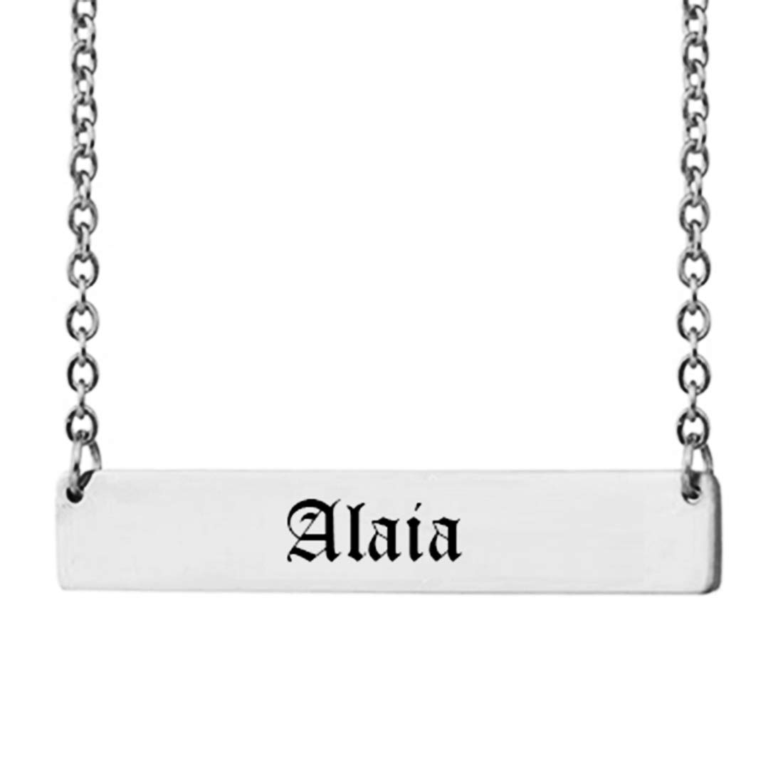 Personalized Engraved Bar Necklace - Custom Name Jewelry for Women, Gift for Her, Birthday, Anniversary, Valentine's Day - Perfect for Everyday Wear & Special Occasions