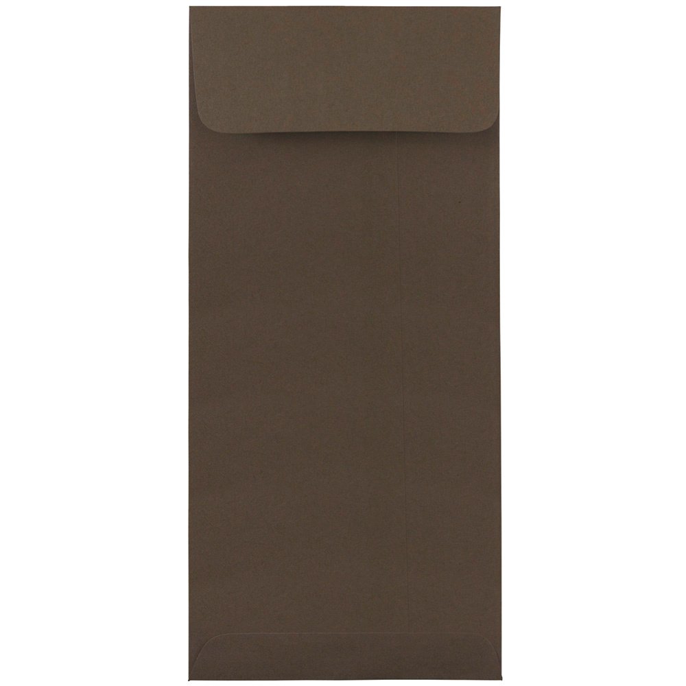 JAM PAPER #10 Business Envelopes 4 1/8 x 9 1/2 Inches - Premium Chocolate Brown Recycled Paper - Pack of 250 for Office, Mailing & Legal Documents - Eco-Friendly Bulk Envelopes for Corporate & Professional Use