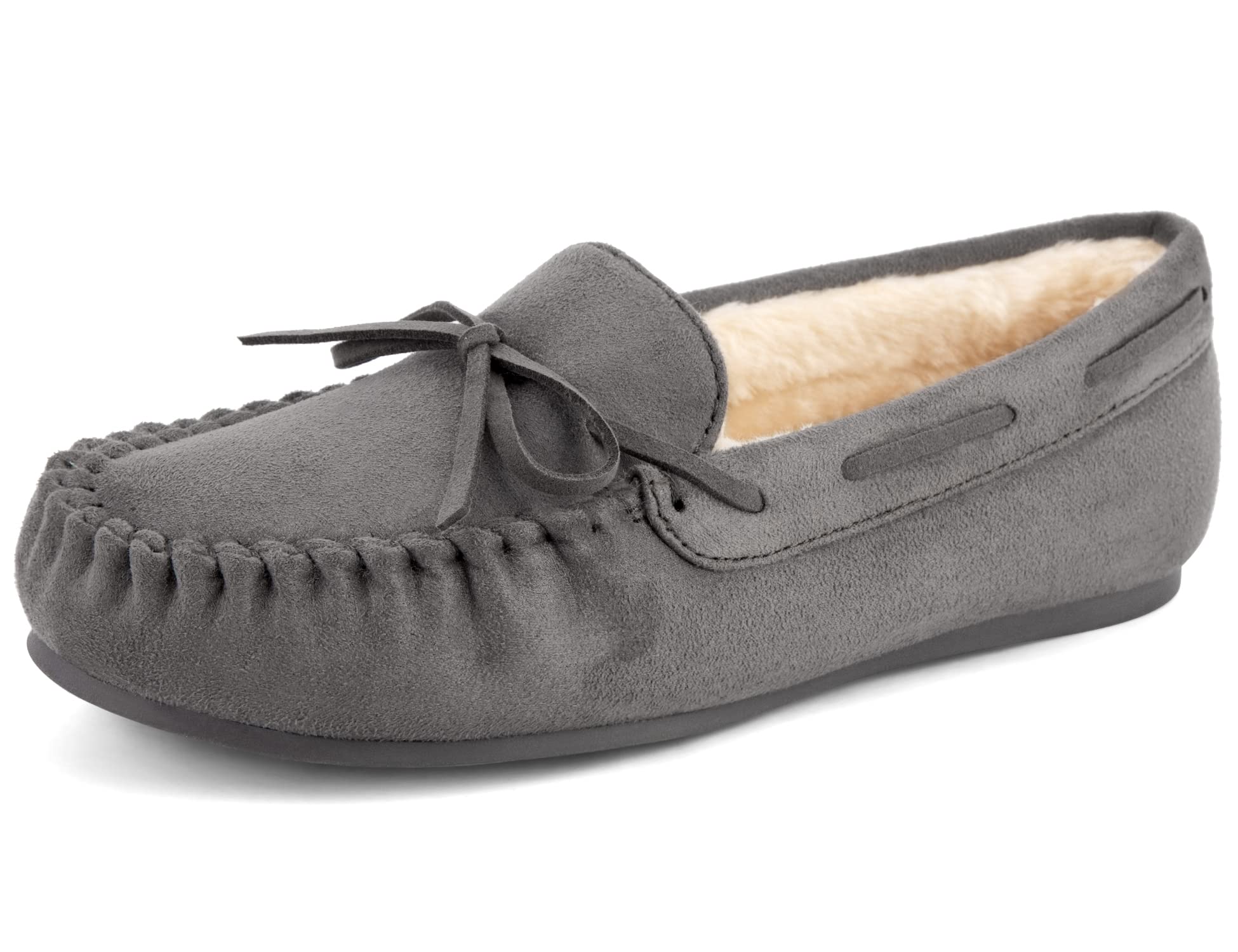 MaxMuxun Women's Moccasin Slippers - Soft Comfortable Slip-On House Shoes for Women, Indoor & Outdoor Use - Perfect for Home, Office, and Travel