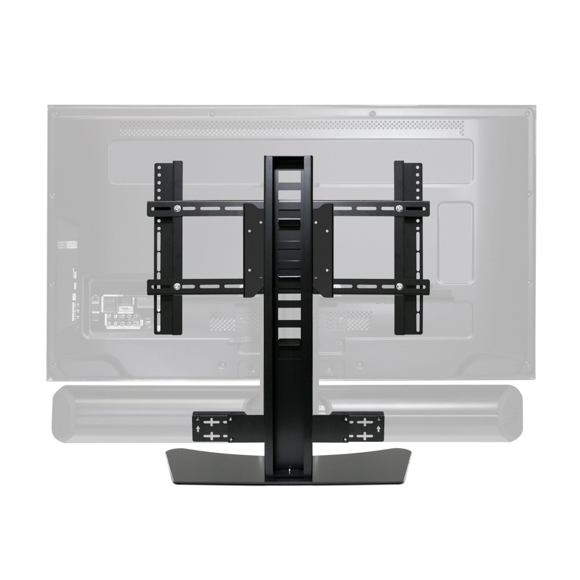 PULSE Soundbar TV Stand with Built-in Speakers - Universal TV Base for 55-75 Inch Flat Screens - Perfect for Living Room, Home Theater & Gaming Setup