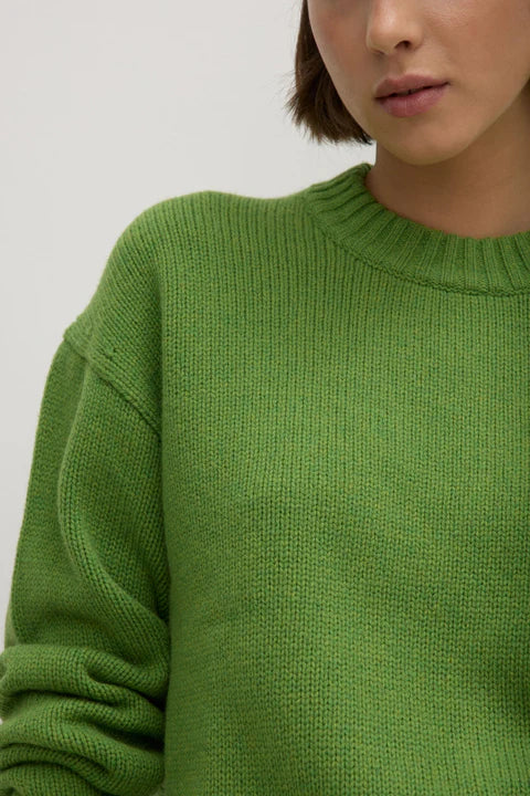 Beau Tarragon Merino Knit Sweater for Women - Soft & Warm Wool Pullover - Perfect for Fall & Winter Outfits, Office Wear & Casual Style