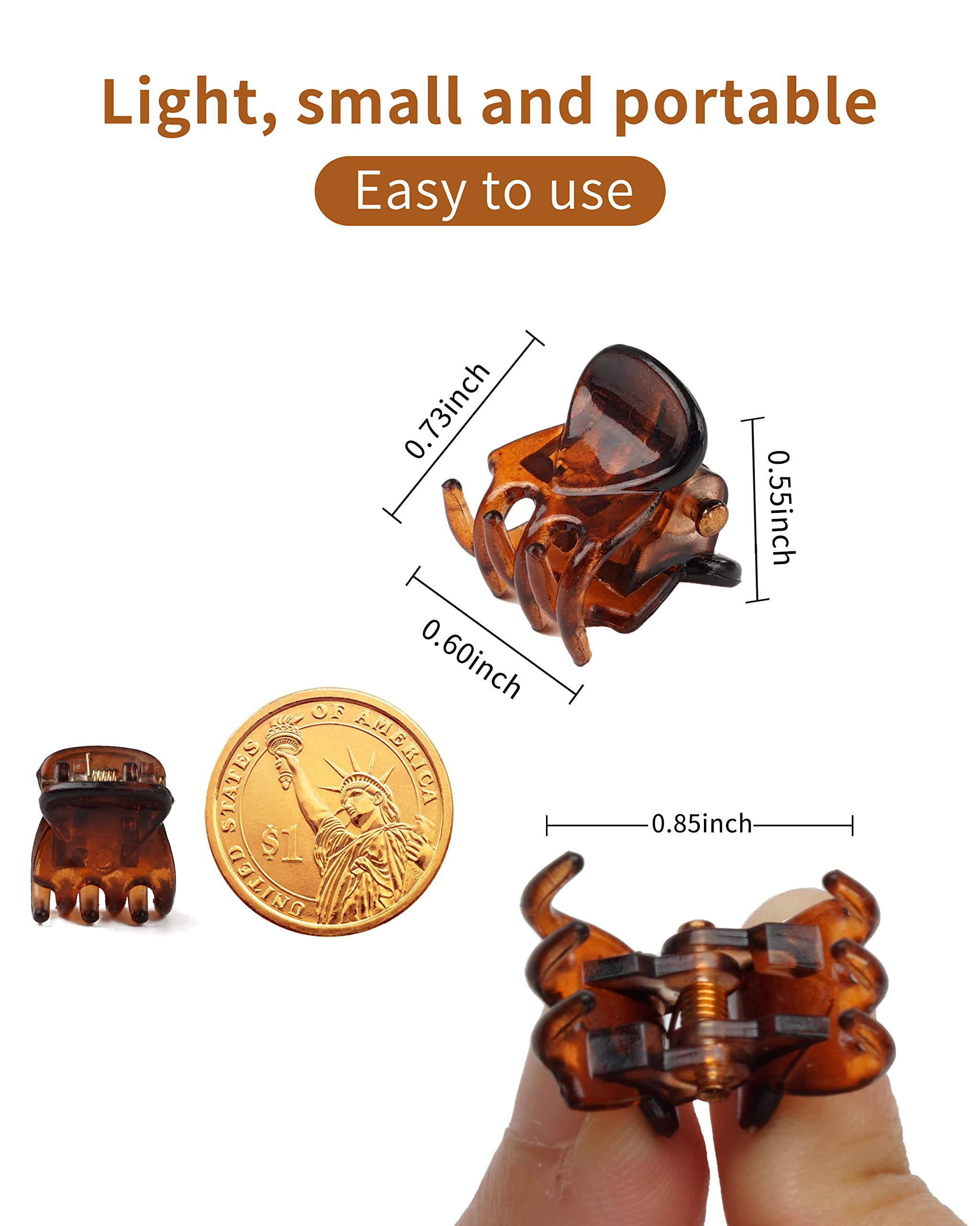 72 Pcs Mini Hair Clips for Women & Girls - Small Plastic Claw Hairpins in 3 Colors | Perfect for School, Work, Parties & Everyday Hairstyling