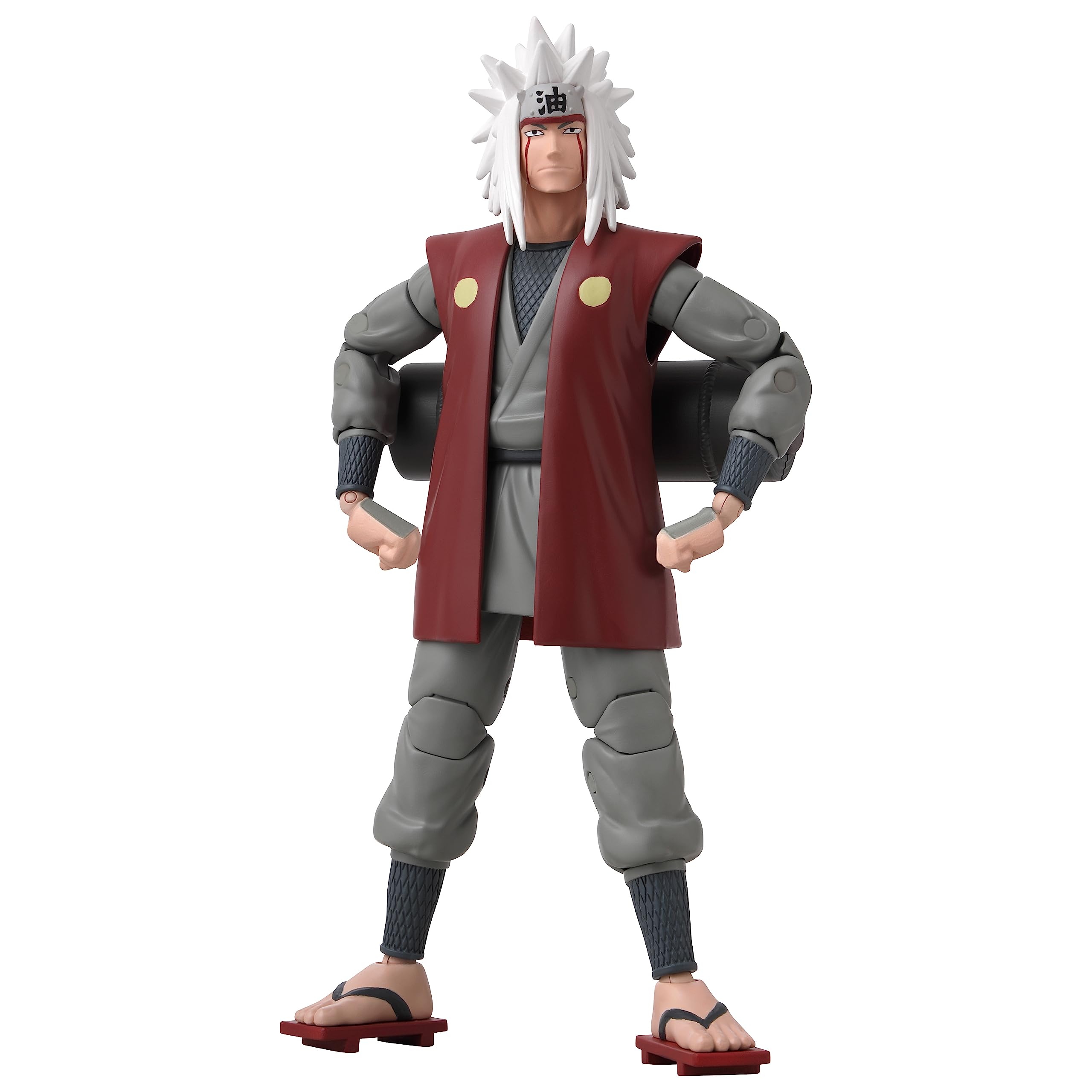 Bandai Anime Heroes Naruto Jiraiya Action Figure - 6-Inch Collectible Toy with Multiple Poses - Perfect for Anime Fans, Collectors & Gift Giving | Display, Play & Cosplay Scenes