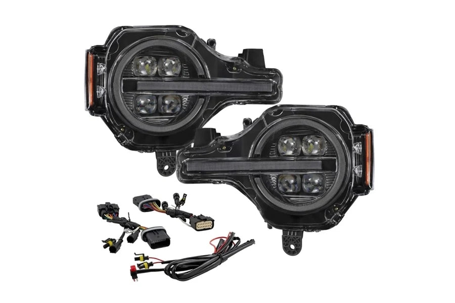 Ford Bronco Sequential LED Projector Headlights - High Performance Lighting Upgrade for Off-Road & Night Driving - Pair