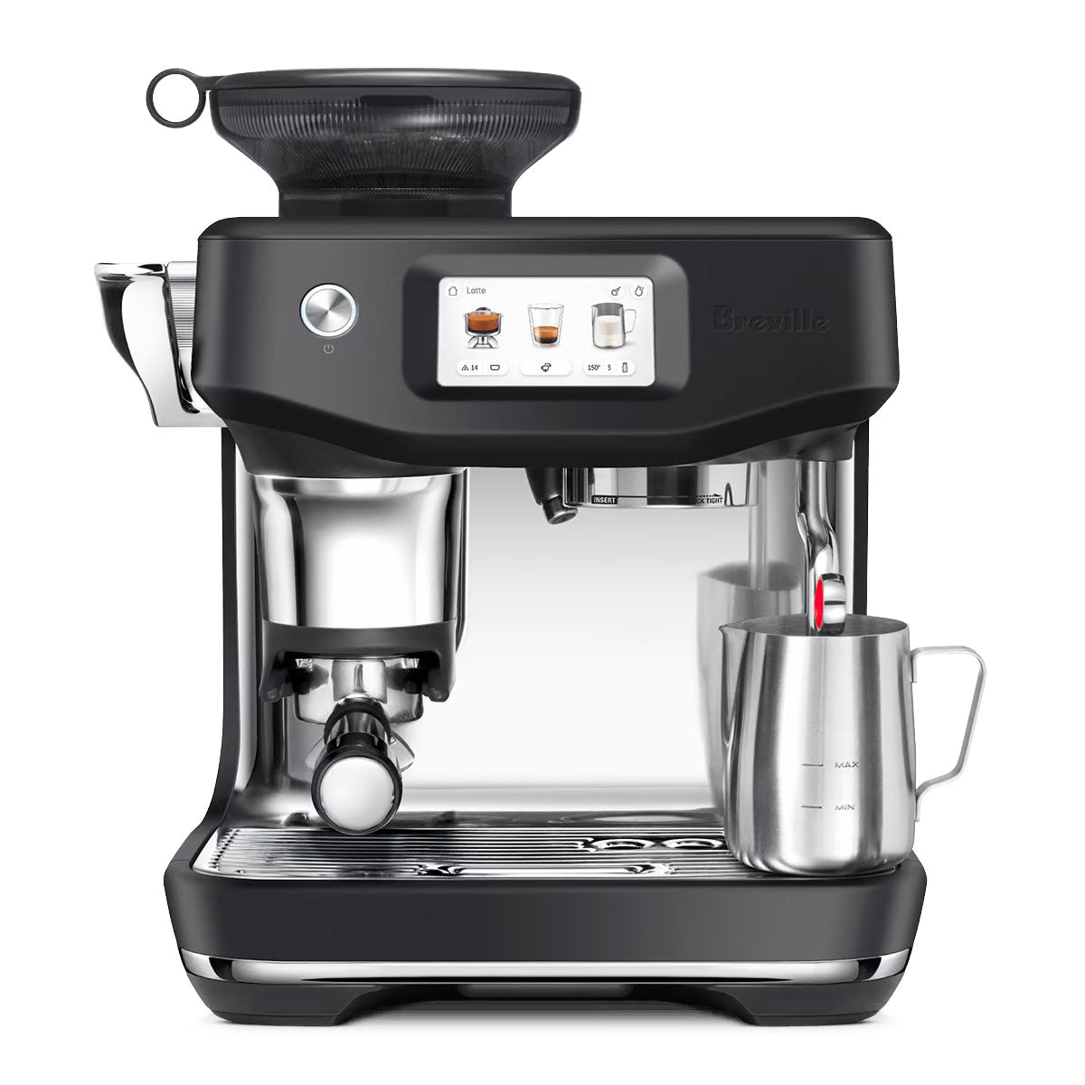 Breville Barista Touch Impress Automatic Espresso Machine with Built-in Grinder - Black Truffle (BES881BTR) | Perfect for Home Baristas & Coffee Lovers | Create Cafe-Quality Lattes, Cappuccinos & Espresso Drinks