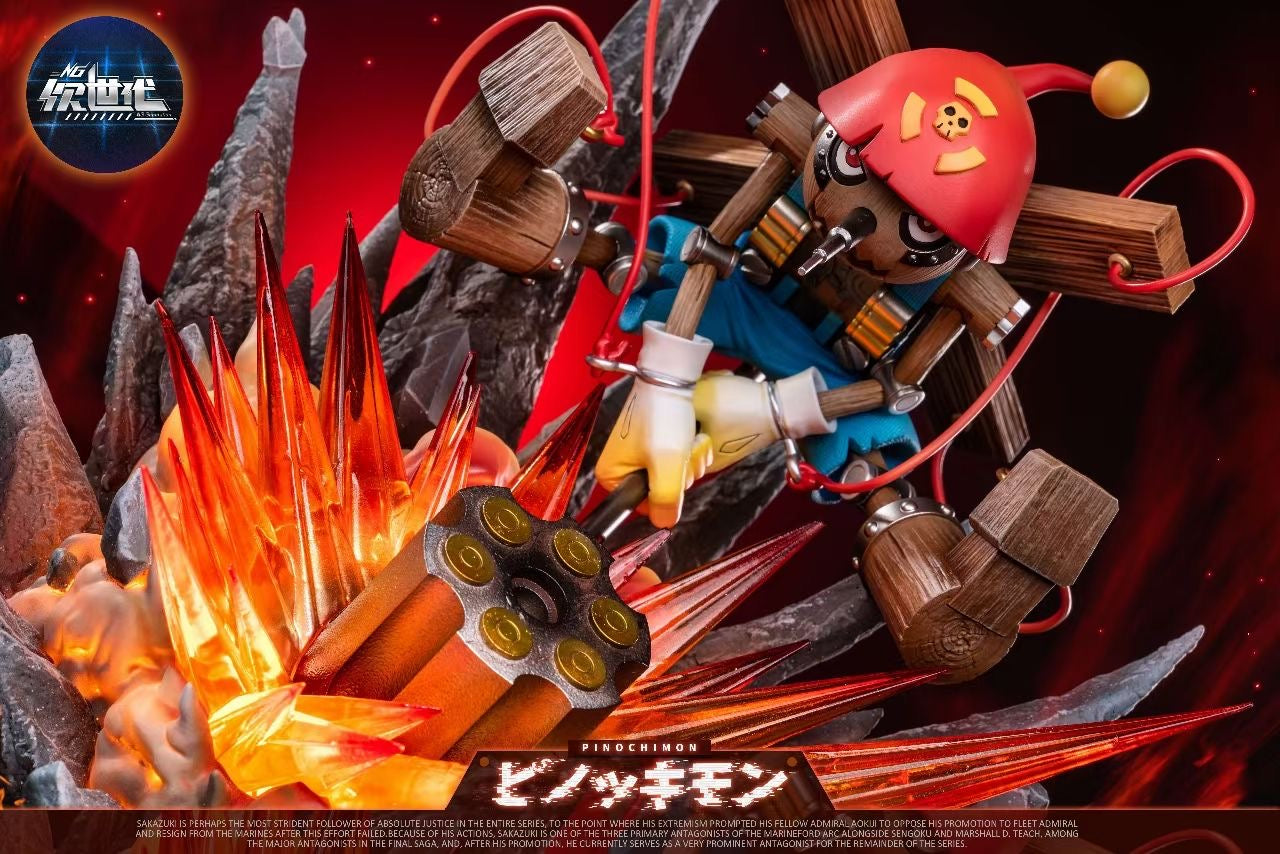 NG Studio Pinochimon Wooden Puppet Monster Toy - Collectible Action Figure for Anime Fans, Perfect for Display, Gifts, and Cosplay Props