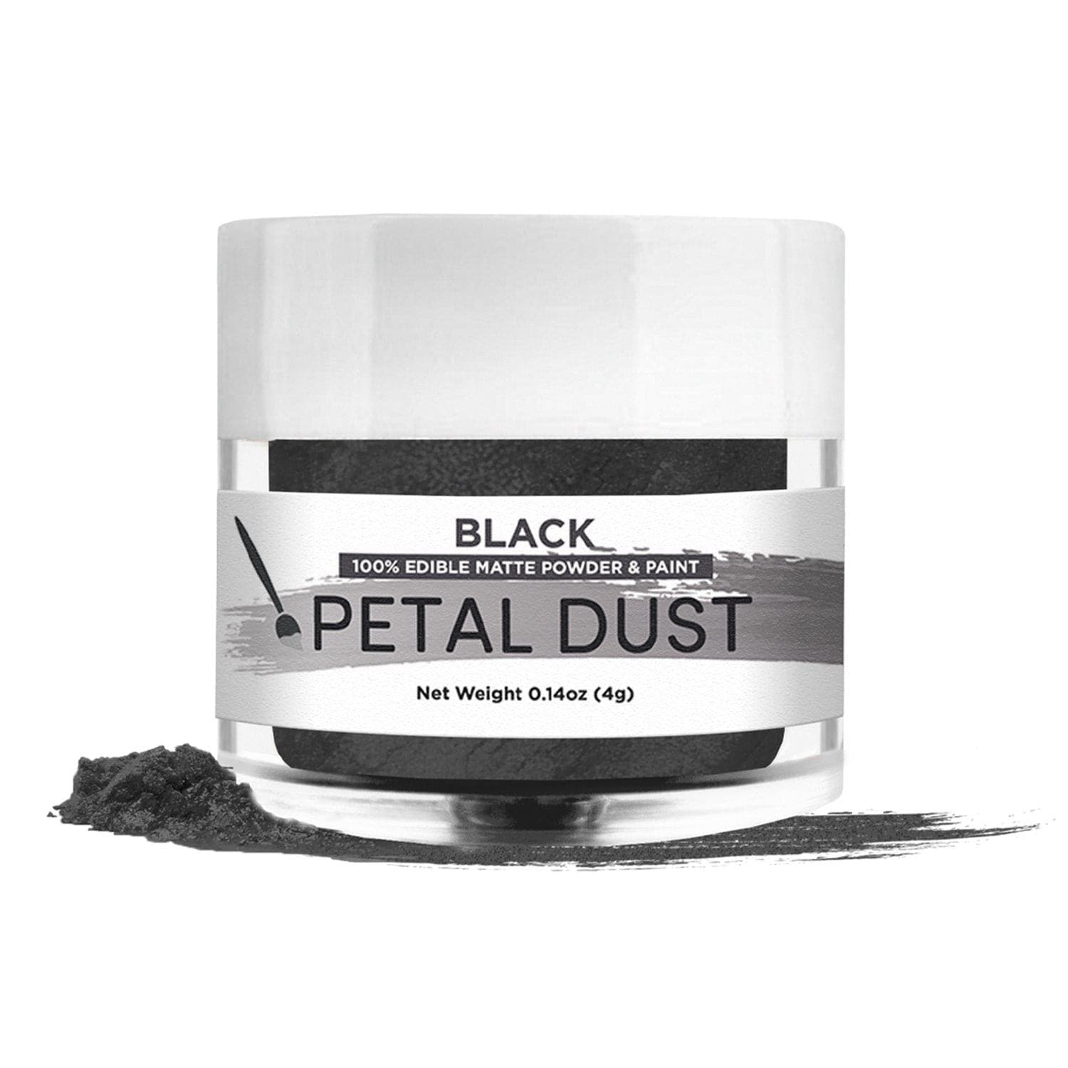Black Petal Dust - Edible Cake Decorating Powder for Wedding Cakes, Cupcakes & Desserts | Vegan & Gluten-Free Food Coloring for Baking & DIY Crafts