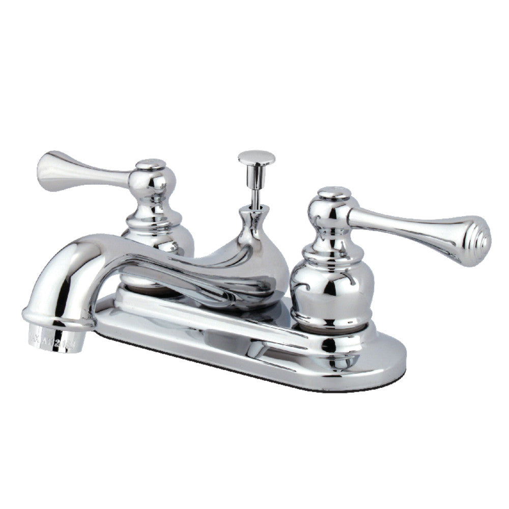 Kingston Brass KB604BL 4-Inch Centerset Bathroom Faucet - Modern Water-Saving Design for Bathroom Sink, Vanity, and Powder Room Installation
