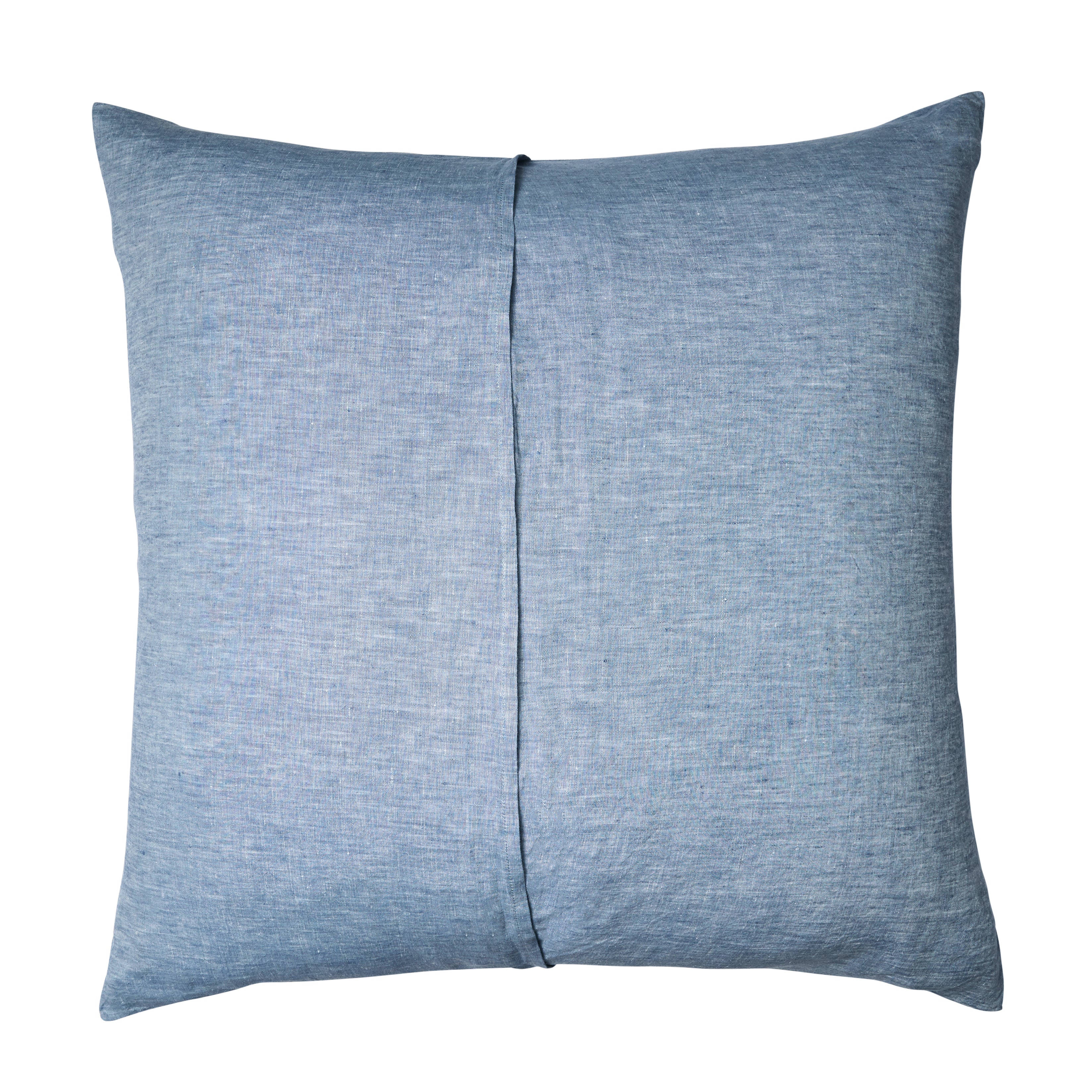 Premium Linen Euro Pillowcase Set - Soft Chambray Blue Bedding - Perfect for Guest Rooms, Master Bedrooms & Luxury Home Decor