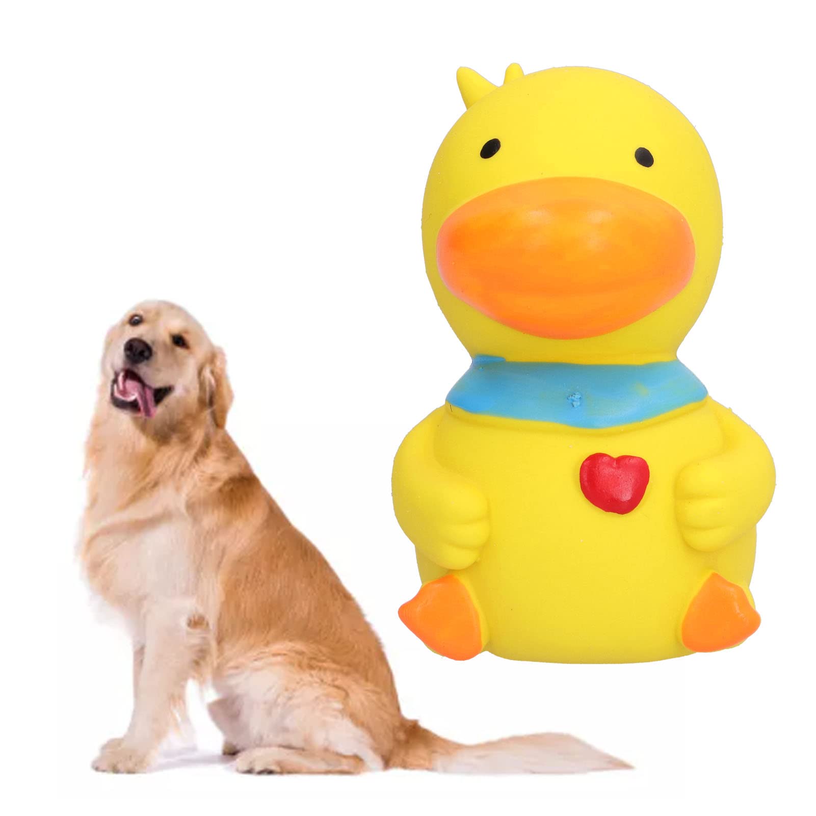 AMONIDA Squeaky Duck Dog Toys - Durable & Safe Chew Toys for Puppies & Dogs - Fun Interactive Playtime (Yellow) - Perfect for Fetch, Training & Indoor/Outdoor Play