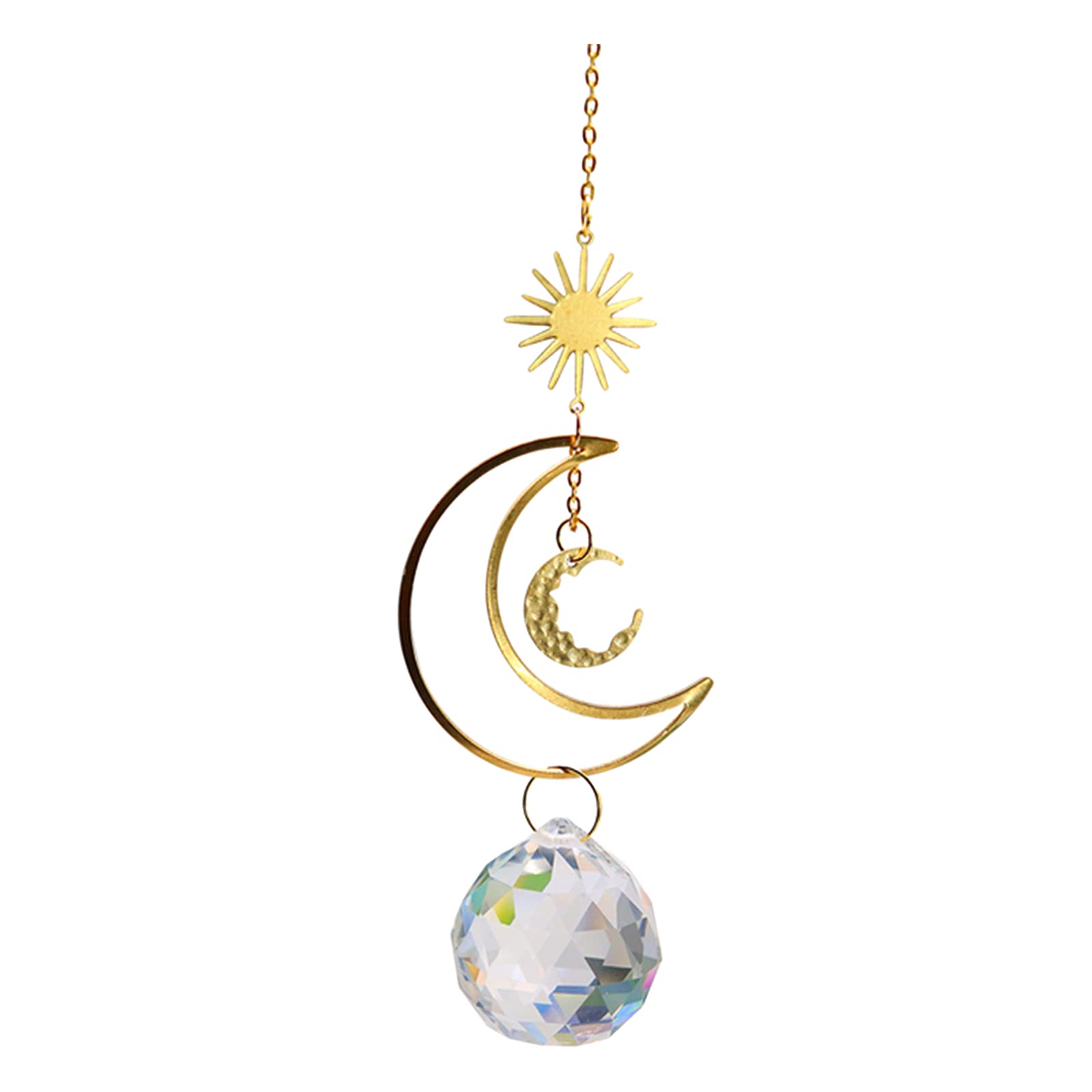 FAKEME Crystal Ball Prisms Suncatcher - Rainbow Maker Hanging Ornament for Home, Office & Garden Decor - Premium Glass Pendants for Window, Wall & Outdoor Decoration - Create Stunning Light Reflections in Any Space
