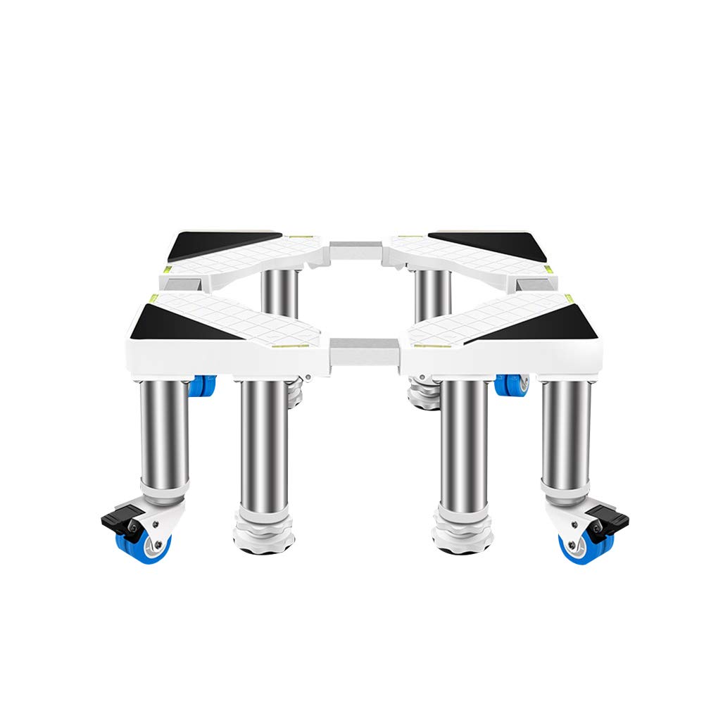 Universal Mobile Washer & Dryer Pedestal Stand with Wheels - Heavy Duty 400kg Capacity, Adjustable 45-65cm Telescopic Frame for Refrigerator & Washing Machine - Perfect for Laundry Room & Appliance Mobility